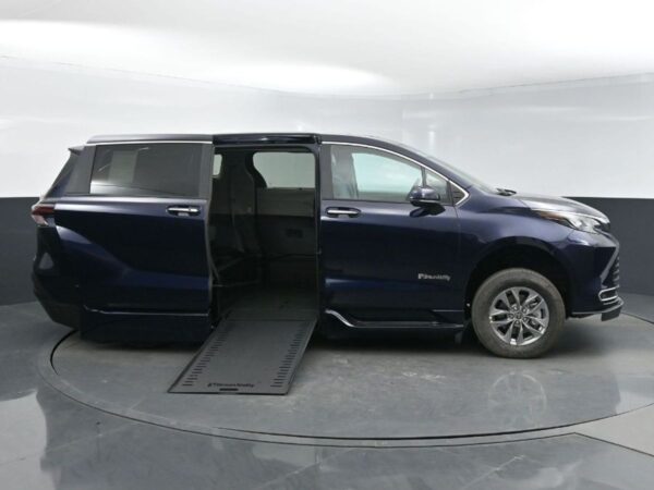 Blue Toyota Sienna with BraunAbility Side Entry Automatic In Floor conversion