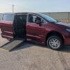 Red Chrysler Pacifica with Driverge Side Entry Automatic Fold Out conversion