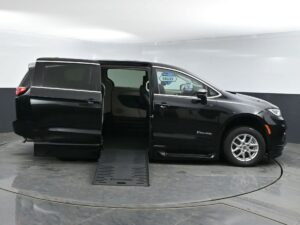 Black Chrysler Pacifica with BraunAbility Side Entry Automatic Fold Out conversion