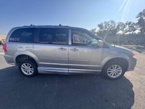 Silver Dodge Grand Caravan with Vantage Mobility Side Entry Manual In Floor conversion