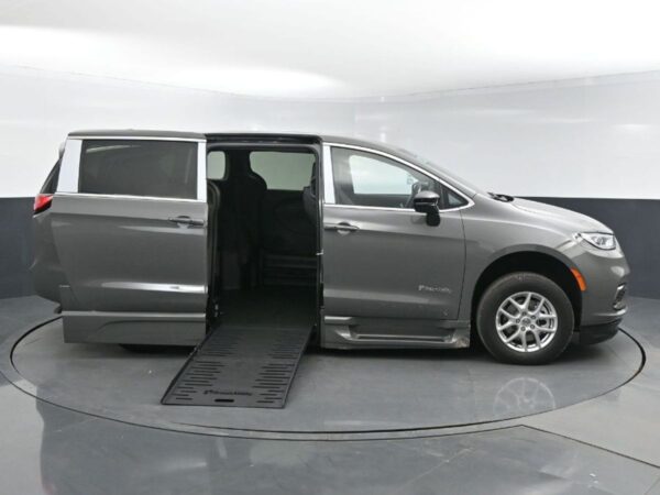 Grey Chrysler Pacifica with BraunAbility Side Entry Automatic Fold Out conversion