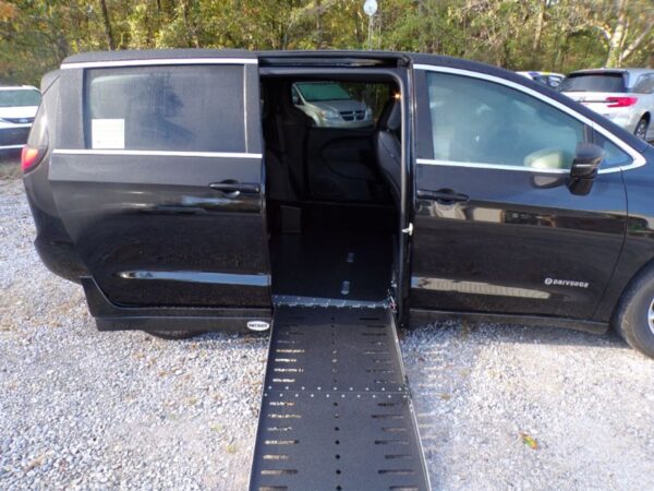 Black Chrysler Pacifica with Driverge Side Entry Automatic Fold Out conversion