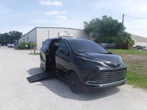 Black Toyota Sienna with Vantage Mobility Side Entry Automatic In Floor conversion