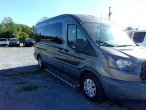 Silver Ford Transit with Other Rear Entry Automatic Fold Out conversion