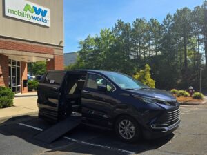 Blue Toyota Sienna with Vantage Mobility Side Entry Automatic In Floor conversion