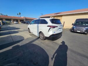 White Toyota Sienna with Vantage Mobility Side Entry Automatic In Floor conversion