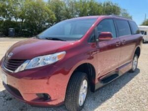 Red Toyota Sienna with Vantage Mobility Side Entry Automatic In Floor conversion