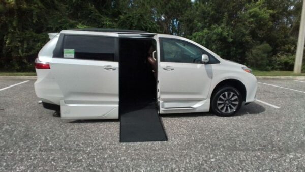 Black Toyota Sienna with Vantage Mobility Side Entry Automatic In Floor conversion