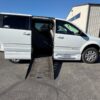 White Dodge Grand Caravan with BraunAbility Side Entry Manual Fold Out conversion