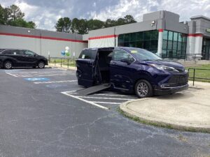 Blue Toyota Sienna with Vantage Mobility Side Entry Automatic In Floor conversion