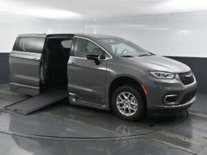 Grey Chrysler Pacifica with BraunAbility Side Entry Automatic In Floor conversion