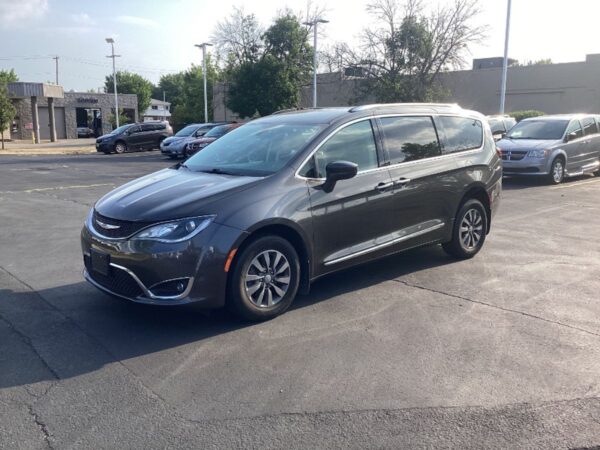 Grey Chrysler Pacifica with Adaptive Vans Side Entry Automatic Fold Out conversion