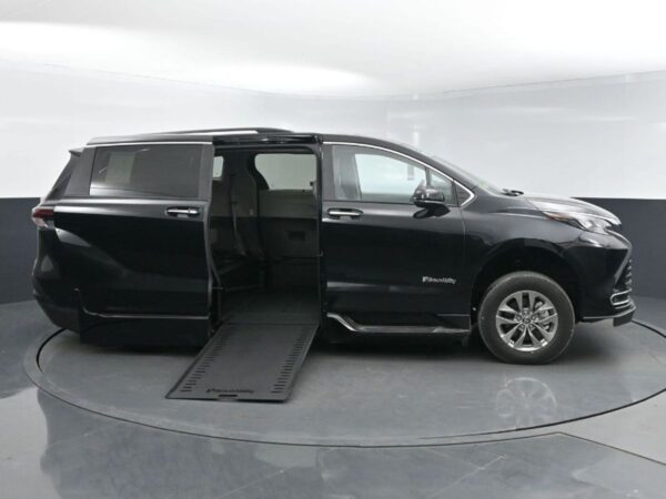 Black Toyota Sienna with BraunAbility Side Entry Automatic In Floor conversion