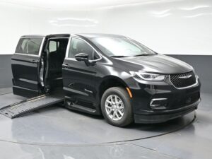 Black Chrysler Pacifica with BraunAbility Side Entry Automatic Fold Out conversion