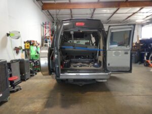 Black Ford E-Series with None    conversion