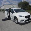 White Chrysler Pacifica with BraunAbility Side Entry Automatic In Floor conversion