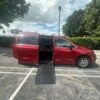 Red Chrysler Pacifica with Driverge Side Entry Automatic Fold Out conversion