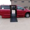 Red Chrysler Pacifica with BraunAbility Side Entry Automatic Fold Out conversion