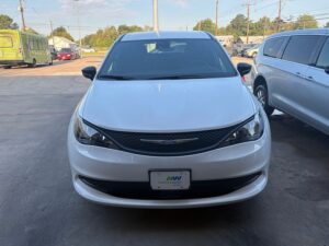 White - Bright White Clear Coat Chrysler Pacifica with FR Conversions Rear Entry Manual Fold Out conversion