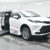 White Toyota Sienna with BraunAbility Side Entry Automatic Fold Out conversion
