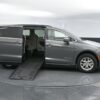 Grey Chrysler Pacifica with BraunAbility Side Entry Manual Fold Out conversion