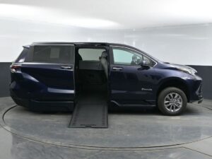 Blue Toyota Sienna with BraunAbility Side Entry Automatic In Floor conversion
