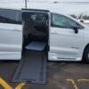 White Chrysler Pacifica with BraunAbility Side Entry Automatic In Floor conversion