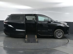 Black Toyota Sienna with BraunAbility Side Entry Automatic Fold Out conversion