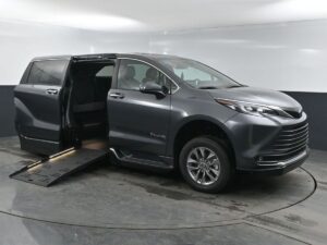 Grey Toyota Sienna with BraunAbility Side Entry Automatic Fold Out conversion
