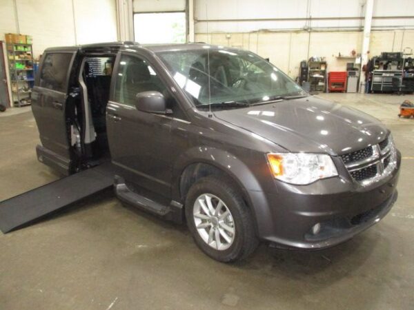 Grey Dodge Grand Caravan with Vantage Mobility Side Entry Automatic In Floor conversion