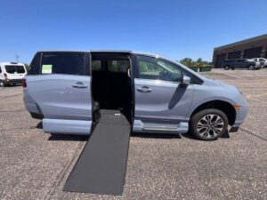 Grey Honda Odyssey with Vantage Mobility Side Entry Automatic In Floor conversion