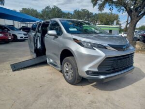 Silver Toyota Sienna with BraunAbility Side Entry Automatic In Floor conversion