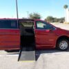 Red Chrysler Pacifica with Driverge Side Entry Automatic Fold Out conversion