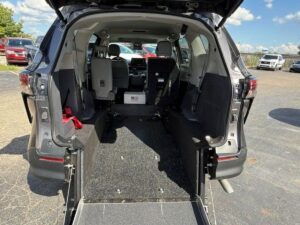 Grey Toyota Sienna with Driverge Rear Entry Manual Fold Out conversion