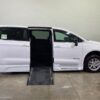 White Chrysler Pacifica with BraunAbility Side Entry Automatic Fold Out conversion