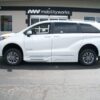 White Toyota Sienna with BraunAbility Side Entry Automatic In Floor conversion