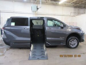 Grey Toyota Sienna with BraunAbility Side Entry Automatic Fold Out conversion