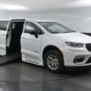 White Chrysler Pacifica with BraunAbility Side Entry Automatic In Floor conversion