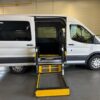 White Ford Transit with Other Side Entry Automatic Fold Out conversion