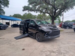 Black Toyota Sienna with Vantage Mobility Side Entry Automatic In Floor conversion