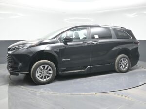 Black Toyota Sienna with BraunAbility Side Entry Automatic Fold Out conversion
