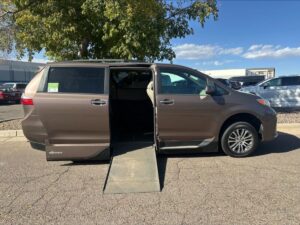 Brown Toyota Sienna with Vantage Mobility Side Entry Automatic In Floor conversion