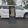 White Toyota Sienna with BraunAbility Side Entry Automatic Fold Out conversion