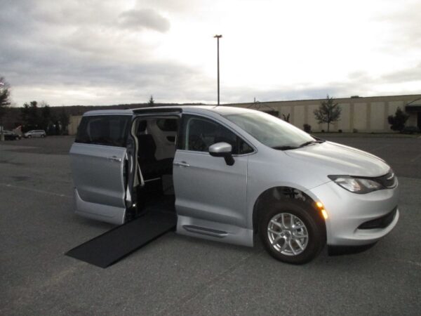 Silver Chrysler Voyager with Vantage Mobility Side Entry Automatic In Floor conversion