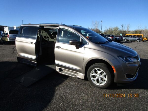 Silver Chrysler Pacifica with Other Side Entry Automatic Fold Out conversion