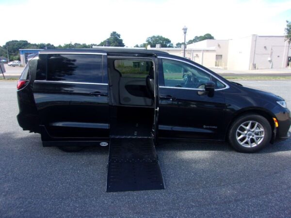 Black Chrysler Pacifica with Driverge Side Entry Automatic Fold Out conversion