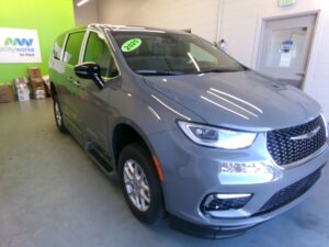Grey Chrysler Pacifica with BraunAbility Side Entry Automatic In Floor conversion