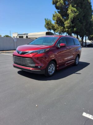 Red Toyota Sienna with Vantage Mobility Side Entry Automatic In Floor conversion