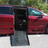 Red Chrysler Voyager with BraunAbility Side Entry Automatic Fold Out conversion