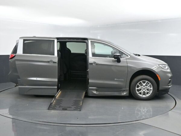 Grey Chrysler Pacifica with BraunAbility Side Entry Automatic Fold Out conversion